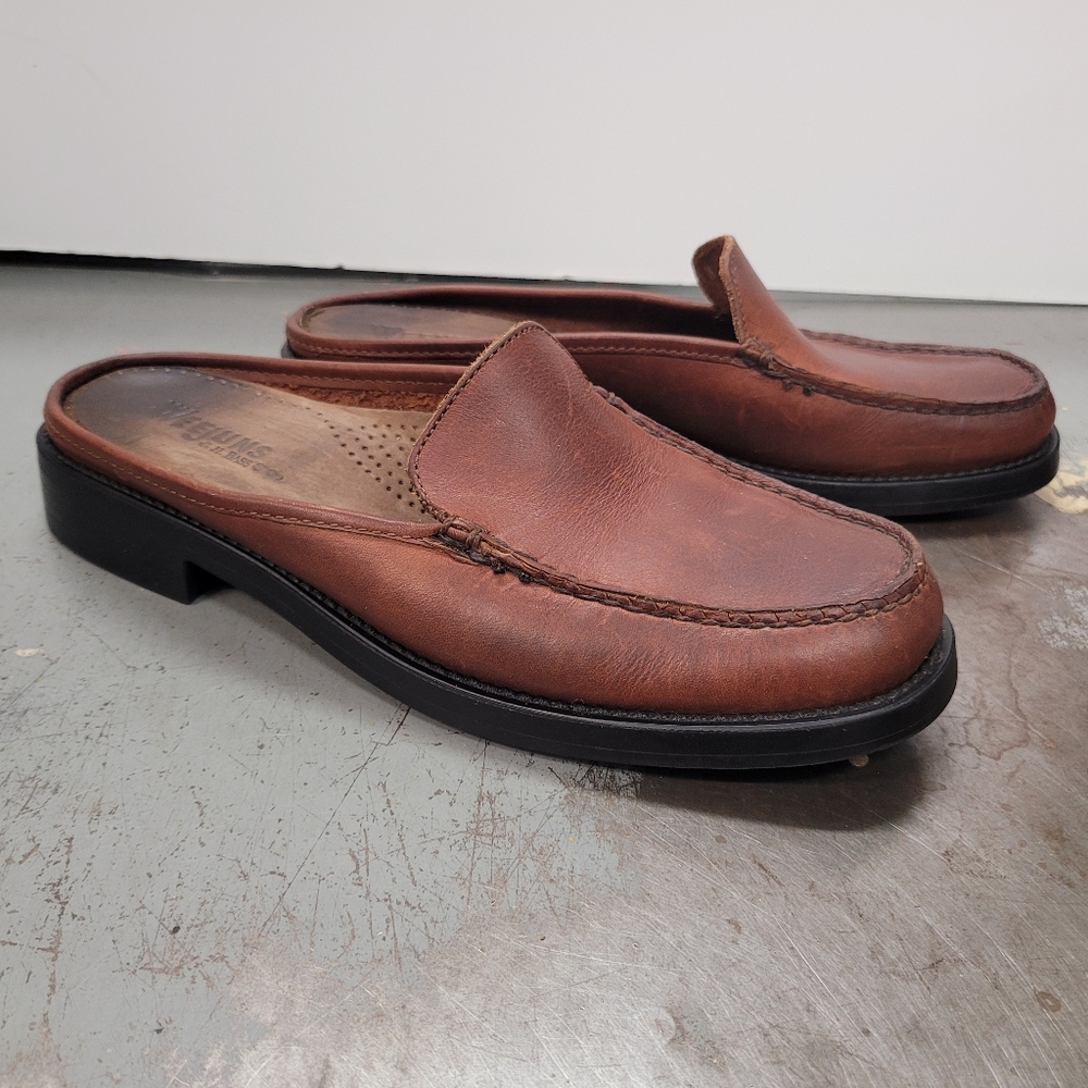 WEEJUNS G.H. BASS LOAFERS MULES SZ 8 LEATHER SLIP-ON SHOES
